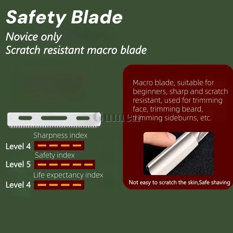 2026 المضادة للخدش مستقيم الحلاقة صالون حلاقة اللحية مكشطة الرجال تصفيف الشعر للطي ماكينة حلاقة ل 10/25 التيار المتناوب شفرات أمان الحلاقة #4