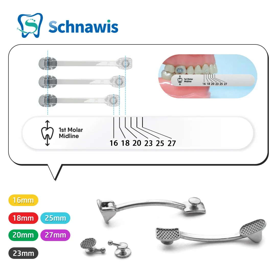 Distalyseur d'appareil orthodontique médical dentaire en acier inoxydable, taille 16, 18, 20, 23, 25, 27mm, utilisé pour traiter les patients de classe II