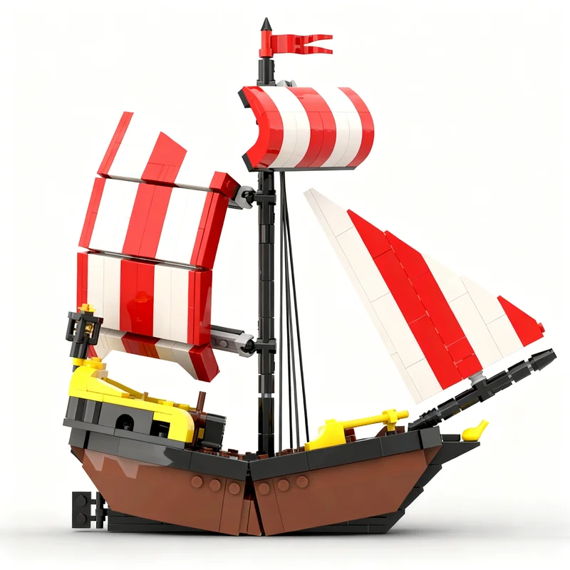 

360 деталей MOC Castaway Cutter Pirates I: Конструктор, развивающая игрушка, рождественский подарок, идея для творчества, образовательная игрушка, подарок на день рождения