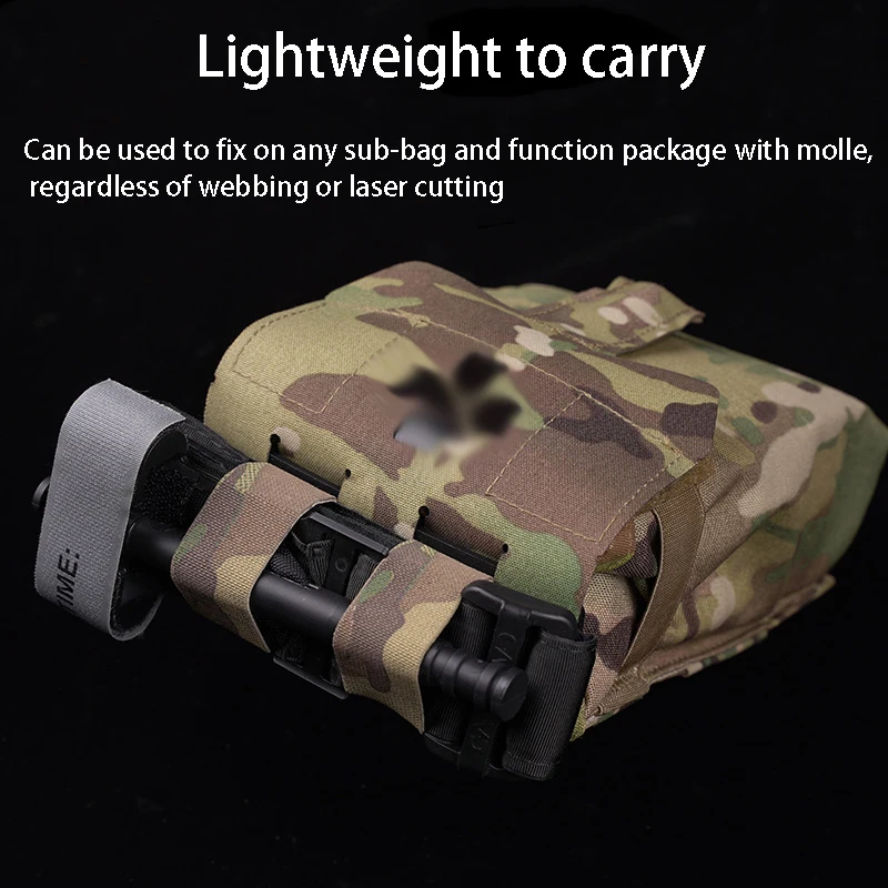 Staffa per laccio emostatico tattico MOLLE, supporto per piastra in nylon elastico, fissaggio rapido taglia SOFT-T, piastra di montaggio per gilet