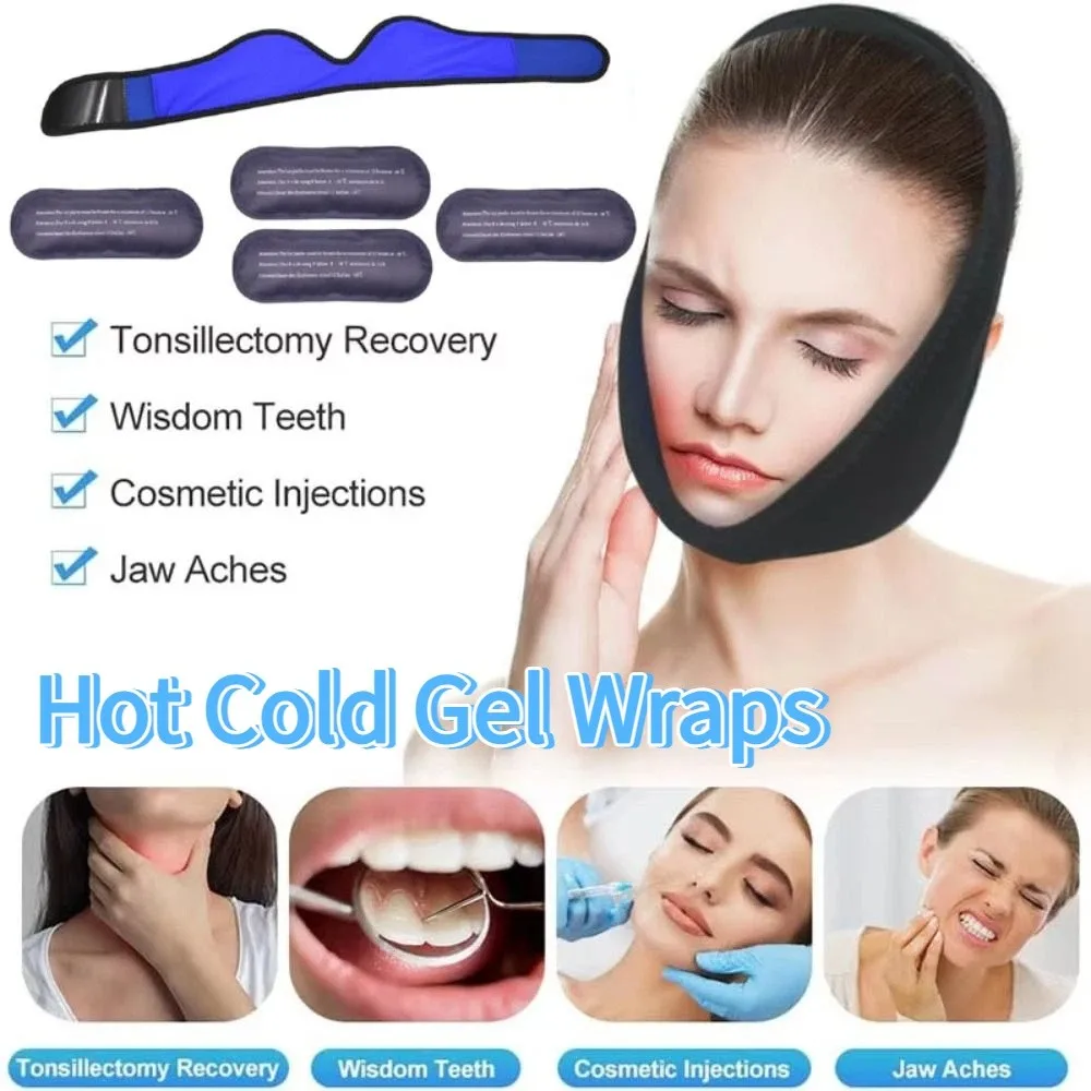

Elastic Facial Ice Pack Wraps Toothache Relief Relieve Swelling Hot Cold Gel Wraps Comfortable No Leakage