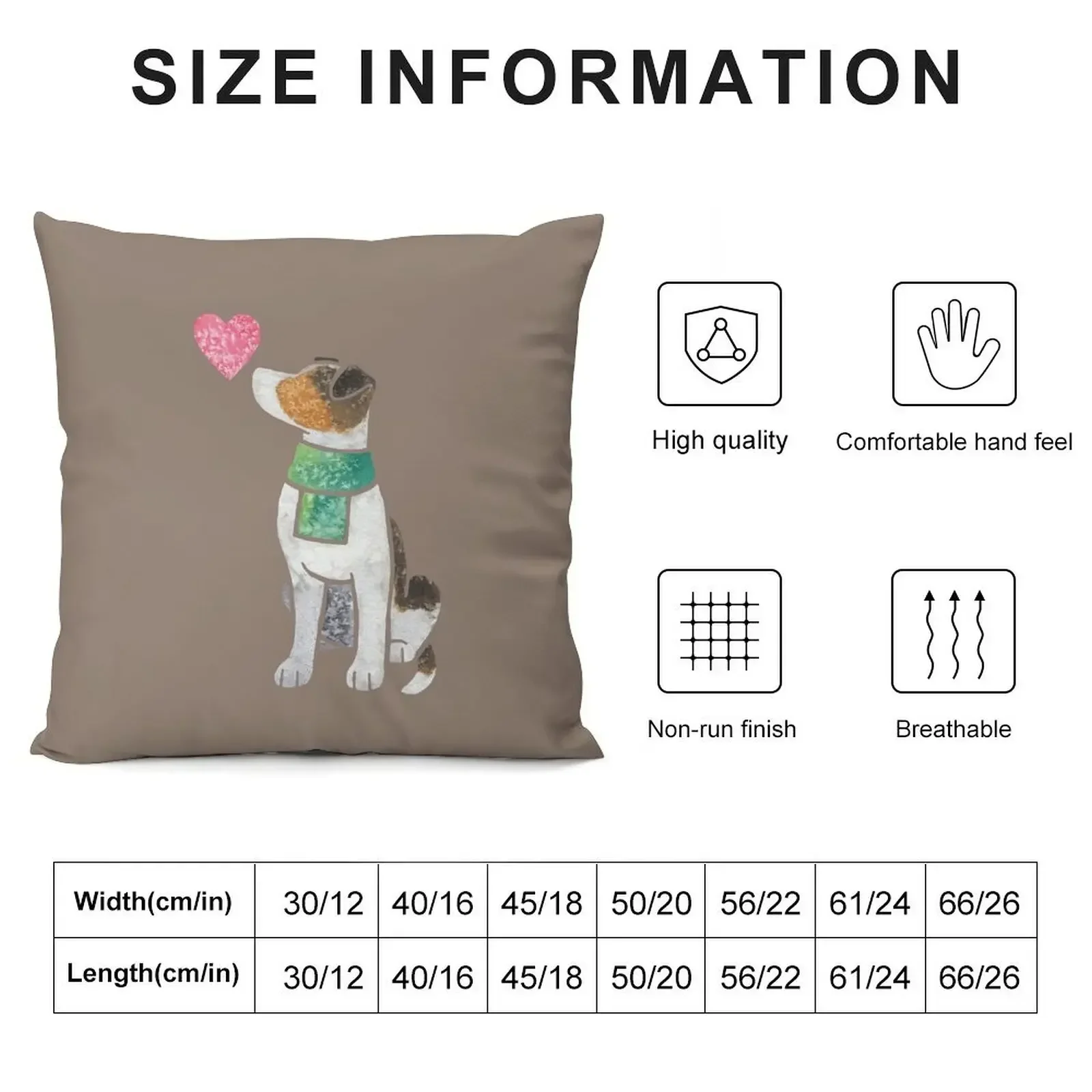 Watercolour Parson Russell Terrier Throw Pillow Cushions For Sofa Decorative Cushions pillow