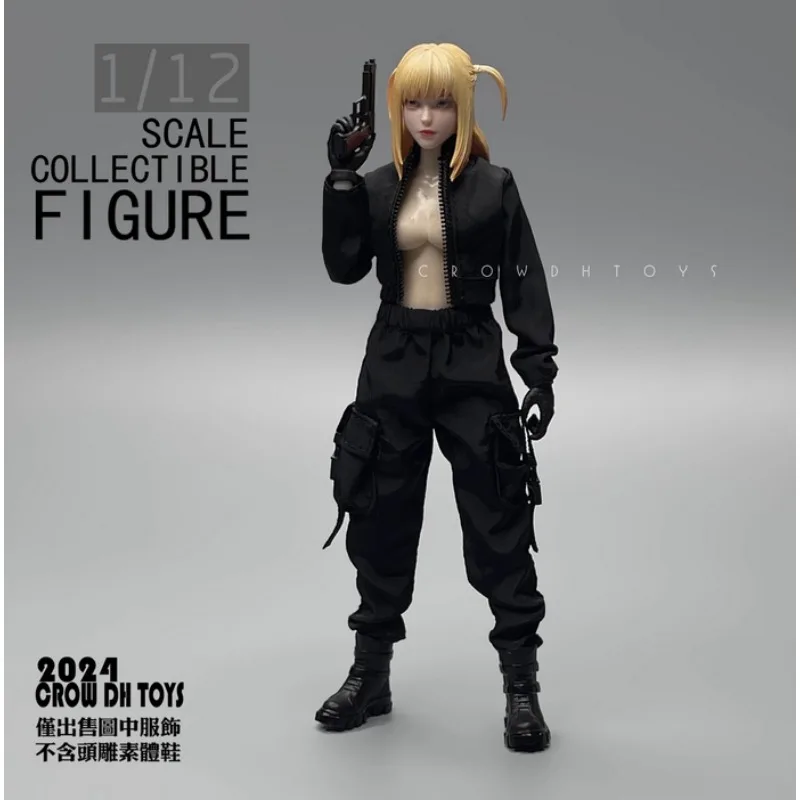 

CROWDHTOYS 1/12 Female Soldier Clothes Coat+Pants Model for 6'' Action Figures