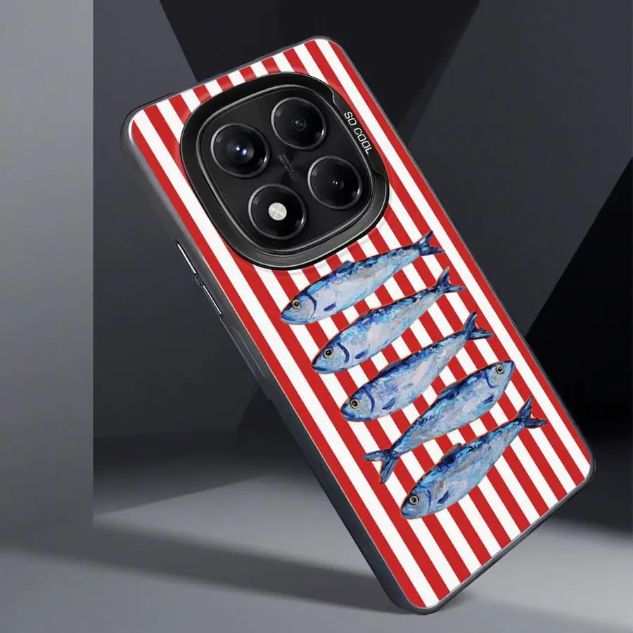 Back Phone Cover Case for Xiaomi Poco F4 C51 X3 Pro C50 X3 NFC X5 F3 GT Marinc Life Crabs Lobsters Cool