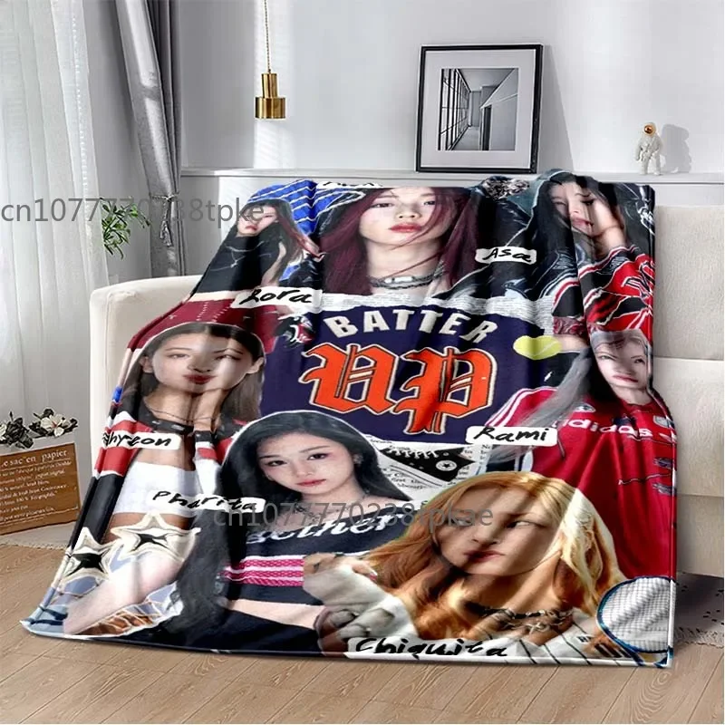 KPOP BABYMONSTER Super Girl Music Blankets,Kid's Baby Throw Blanket,for Bedroom Living Room Sofa Bed Car, Brithday Gift