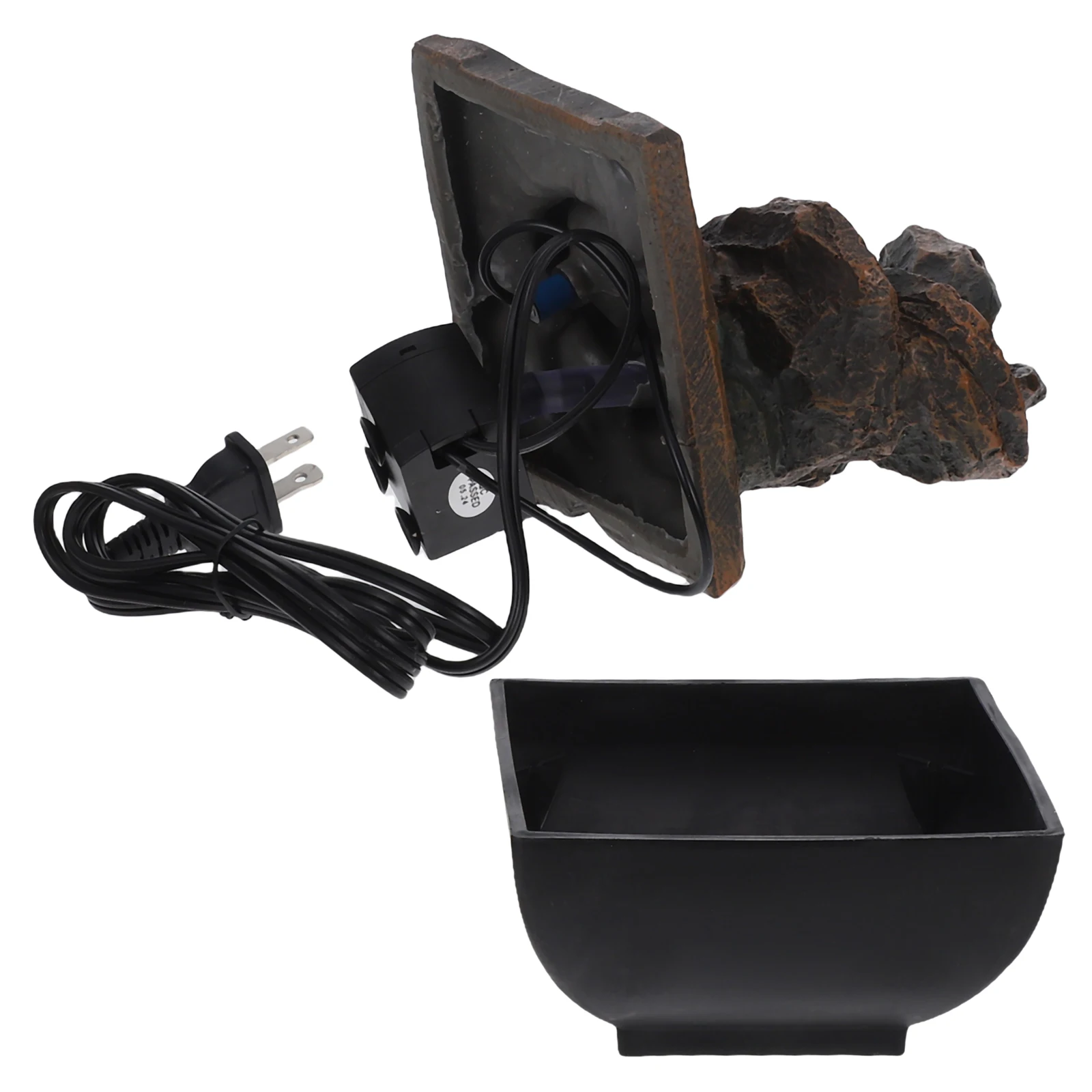 

Elegant Tabletop Water Fountain with Soft Lights and Flowing Water Feature for Bedroom Office Desk Zen Decor Indoor Ac 110V