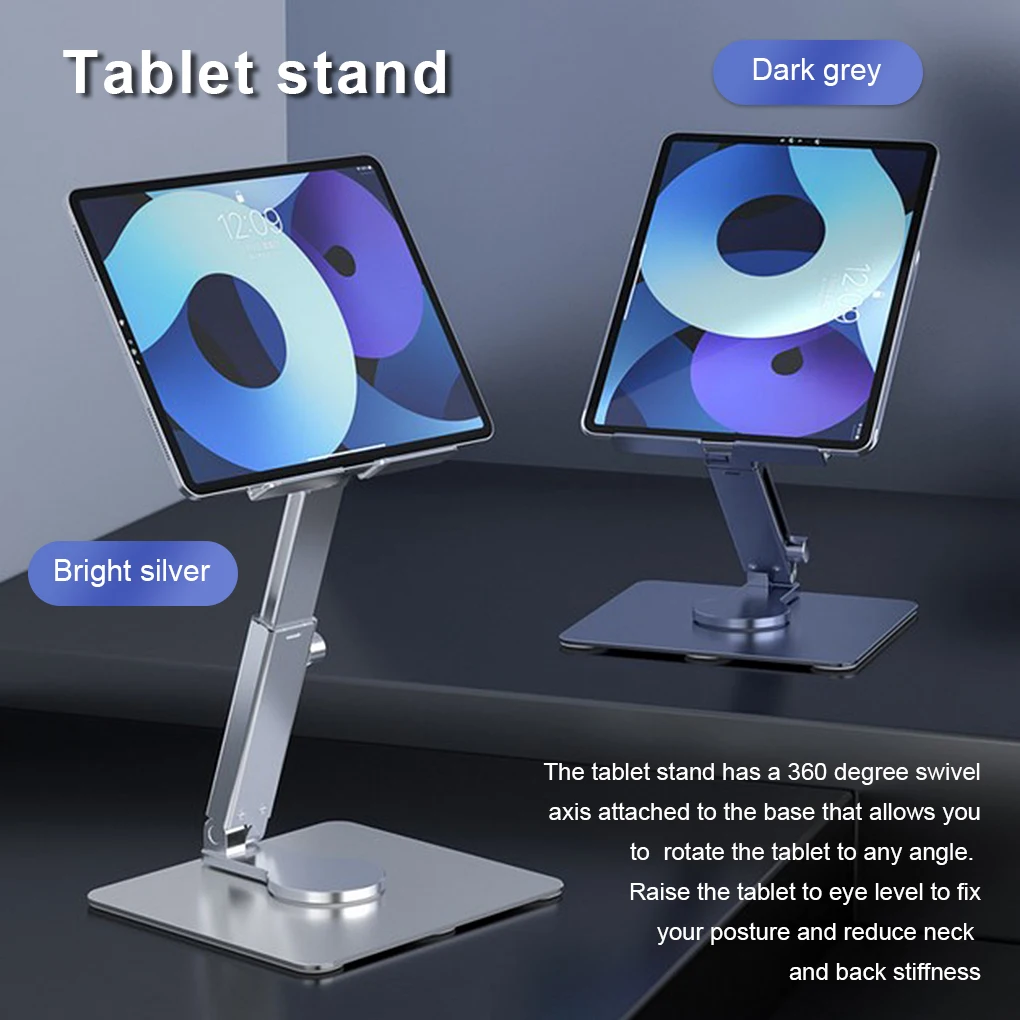 Tablet Holder Rotatable Height Adjustable Foldable Laptop Storage Stand