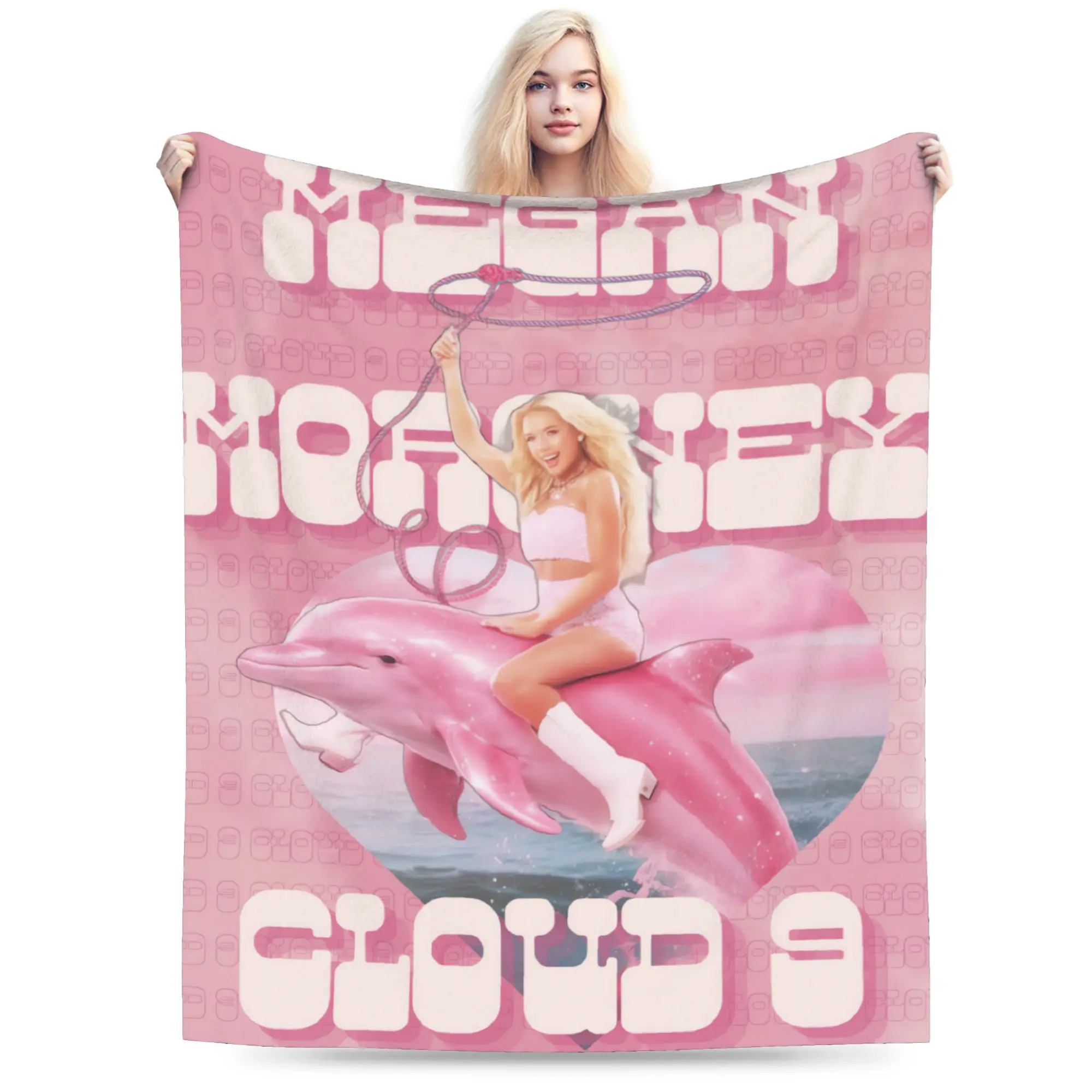Warm Soft Blanket Camping Office Megan Moroney Singer Cloud 9 Album Throw Blanket  Flannel Bedspread For Bedroom Sofa Bed Cover