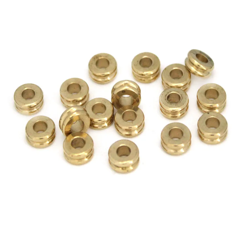 100PCS 3 4 5 6 7 mm Metal Brass Spacer Beads for Making Bracelet Loose Charm Beads for DIY Necklace Jewelry Making Accessories