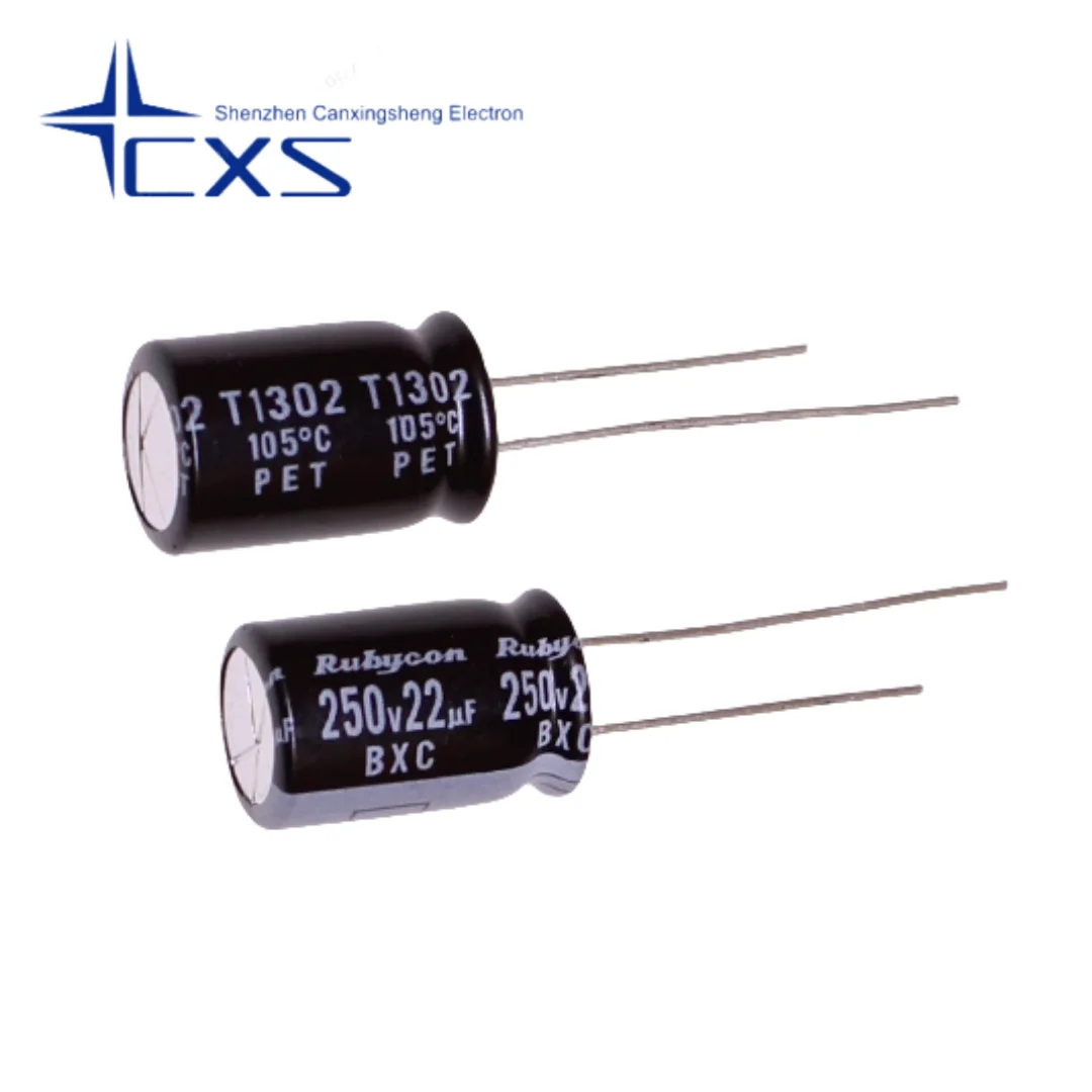 

20PCS 22UF 250V Imported Aluminum Electrolytic Capacitor 250V22UF 10*16 Ruby BXC High Frequency Long Life