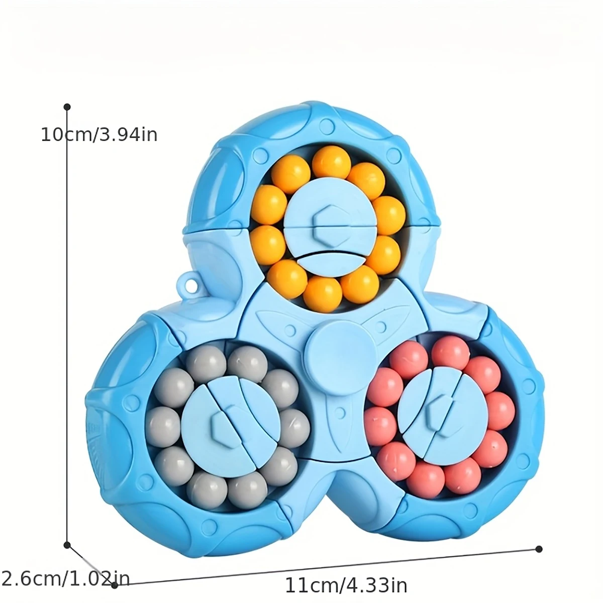 Zeszijdig roterende magische bonenkubus Vingertopspeelgoed Brain Teaser Game Educatief stressverlichting kinderspeelgoed cadeau