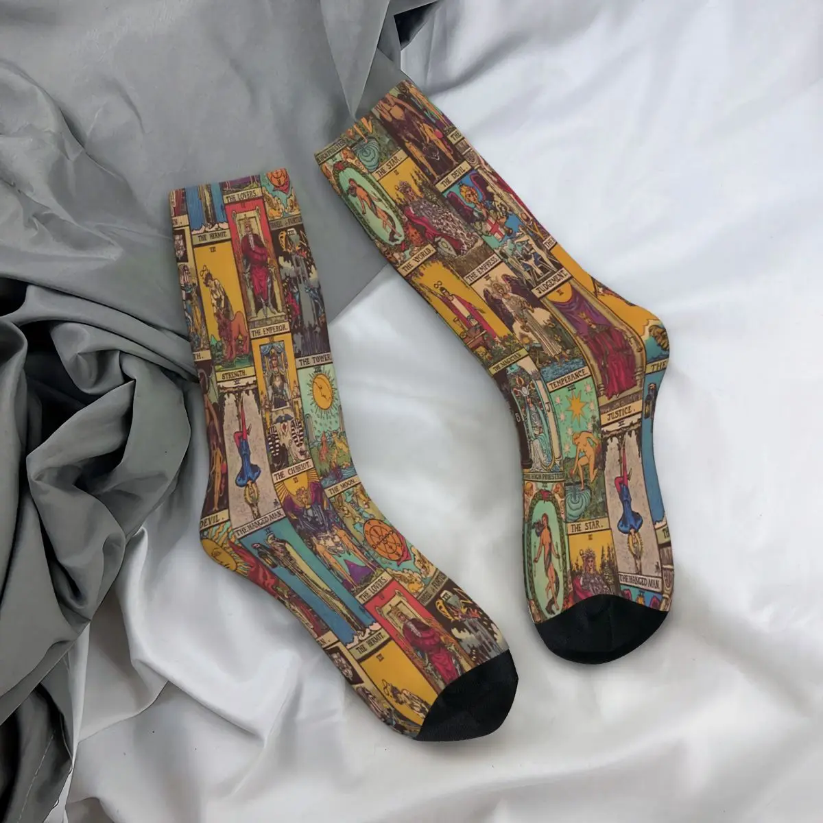 The Major Arcana Tarot Socks Male Mens Women Winter Stockings Hip Hop