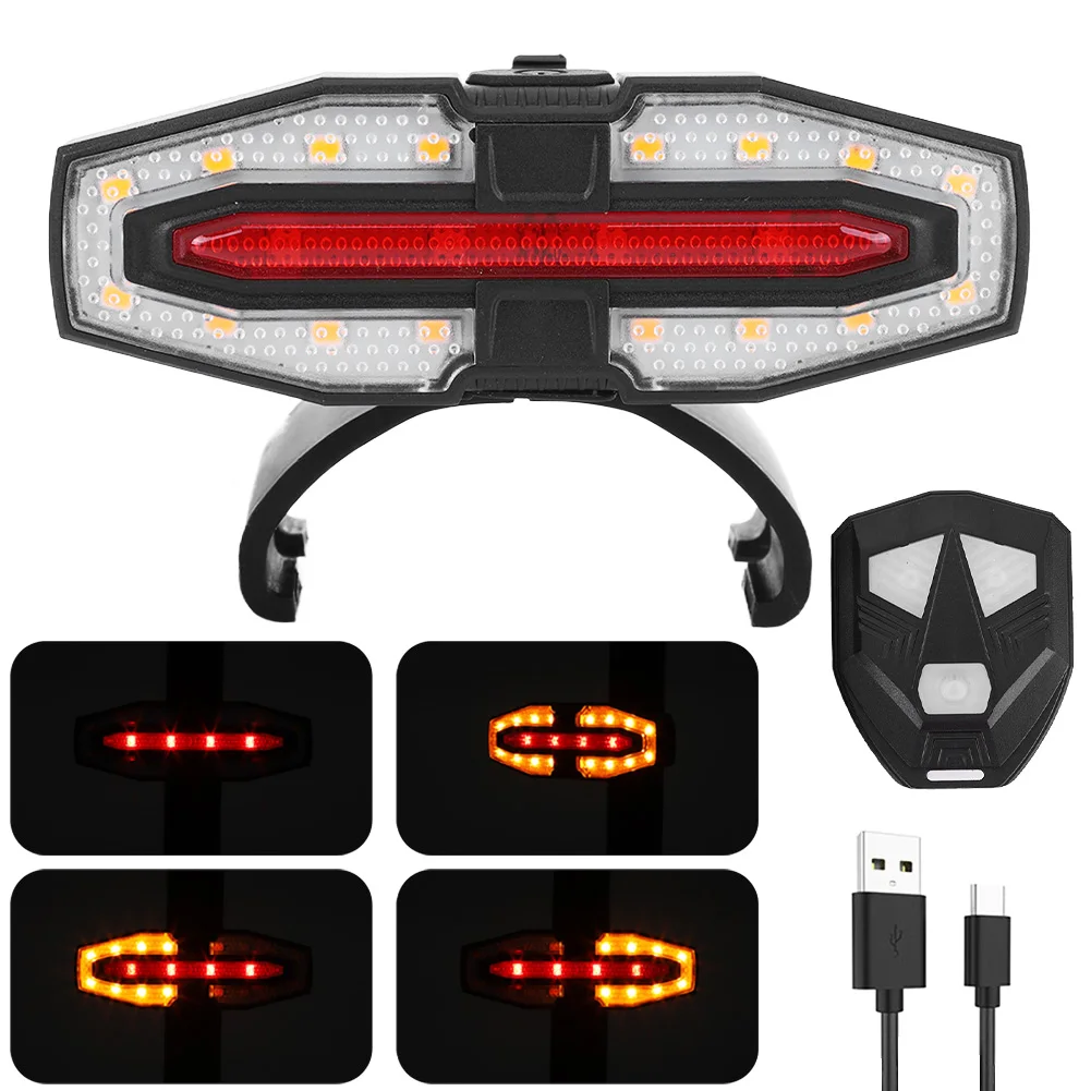 

Turn Signal Rear Lamp USB Rechargable with Remote Control E-Scooter Safety Warning Tail Light LED Waterproof for M365 Pro 2 MI 4