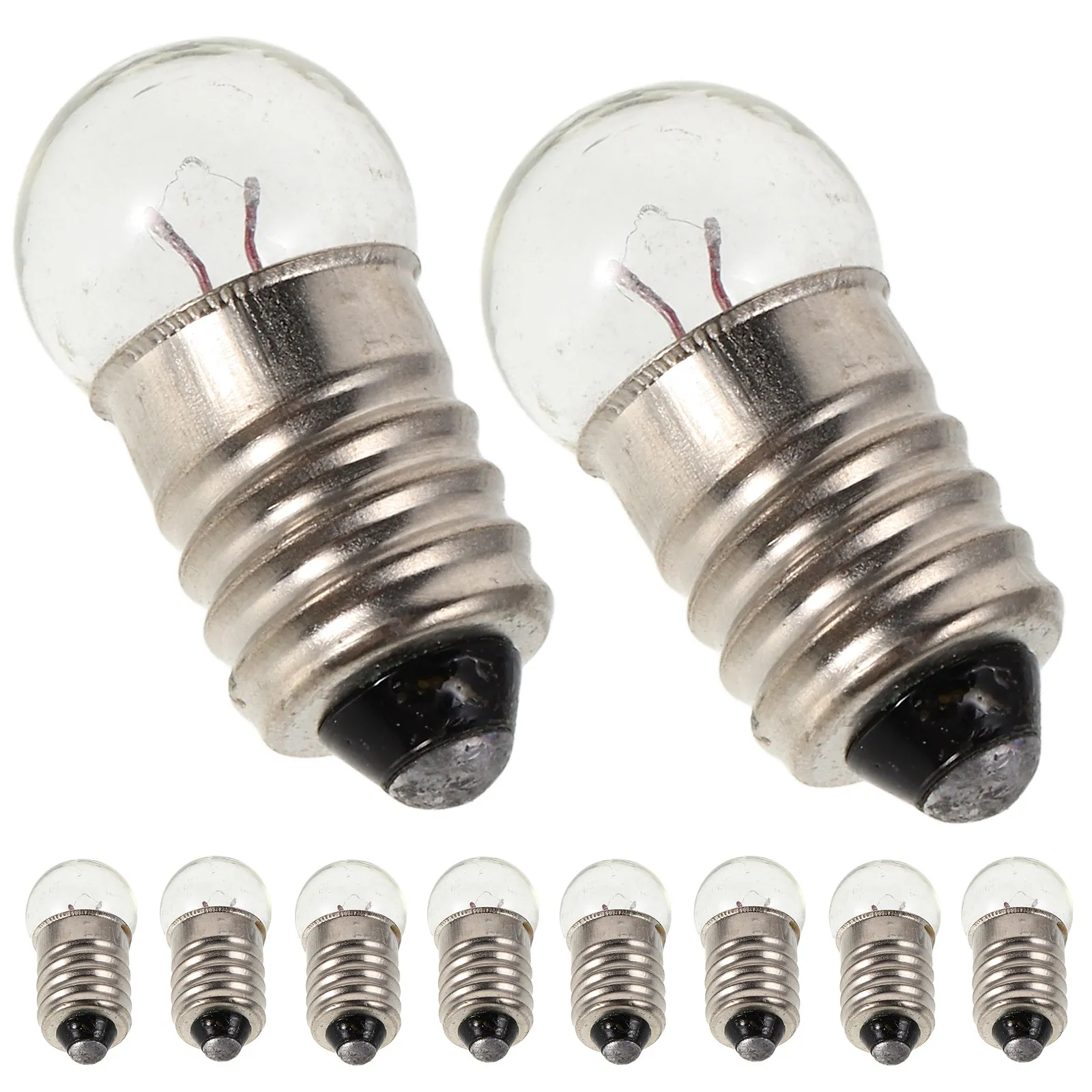 12Pcs Small Electric Light Bulbs Screw .5V 0.3a Miniature Indicator Lamps for Electrical Experiments Science Teaching