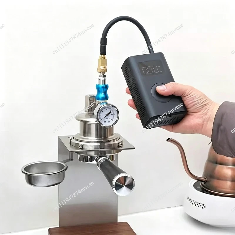 Pneumatic 58mm Handle Coffee Machine Camping Coffee Machine Air Pump Portable Espresso Machine High Pressure Extraction Espresso