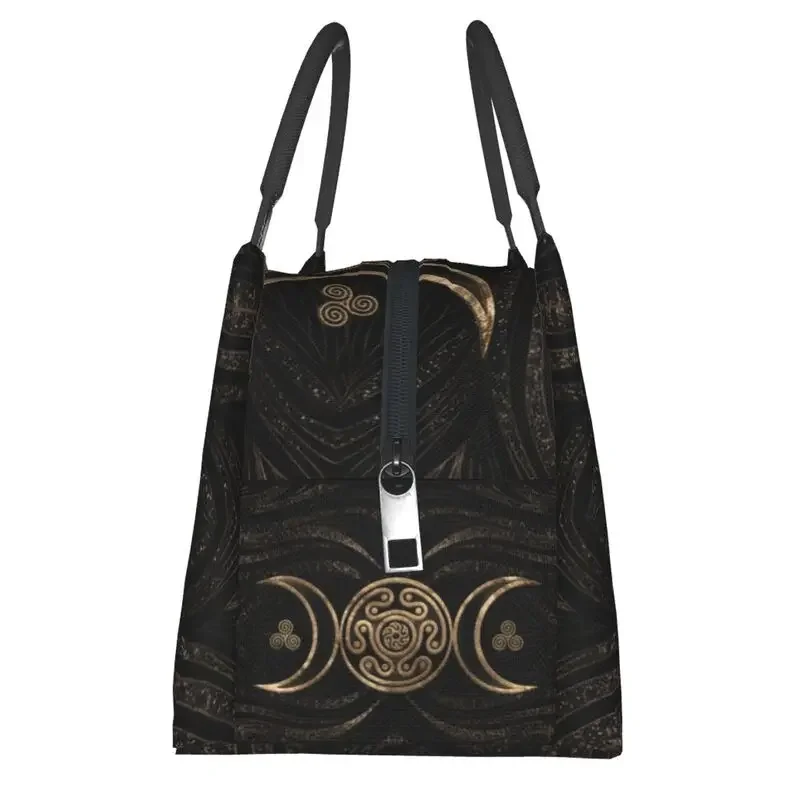 Custom Hecate Wheel Triple Moon Goddess Lunch Bags Women Thermal Cooler Insulated Lunch Box for Work Pinic or Travel