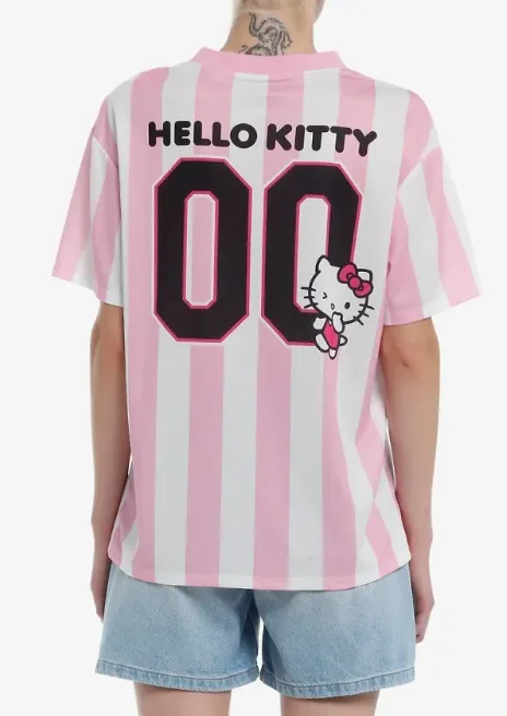 2026 Hotsale Hello Kitty Men Woman Fan Football Shirt Family Matching Soccer T-Shirt 3D Printed Short Sleeve Training & Match