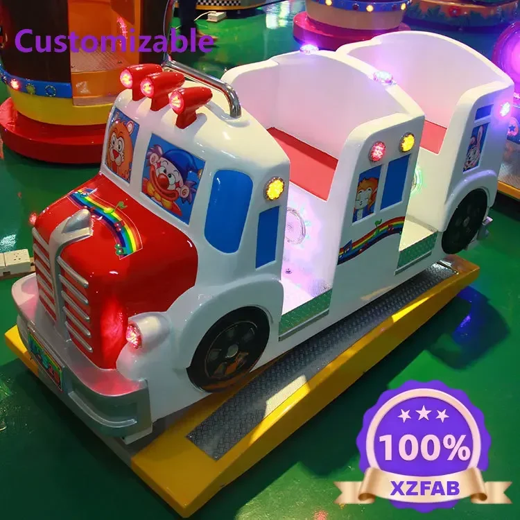 Factory Direct 2026 New fiberglass coin swing machine, children's entertainment equipment, electric rocker