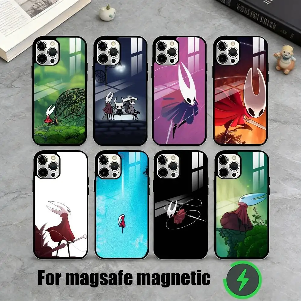 

H-Hollow K-Knight Silksong Phone Case For iPhone17,16,15,14,13,12,11 Plus,Pro Magnetic For Magsafe Wireless Charging
