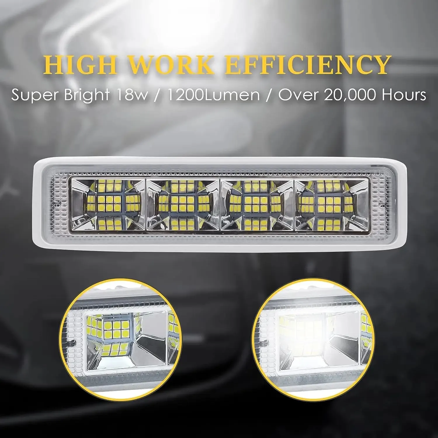 NLpearl 1/2Pcs 24LED Car Work Light LED Bar 72W 4x4 Work Light Combo Beam Bar Car SUV LED OffRoad Driving Fog Lamps 12V 24V