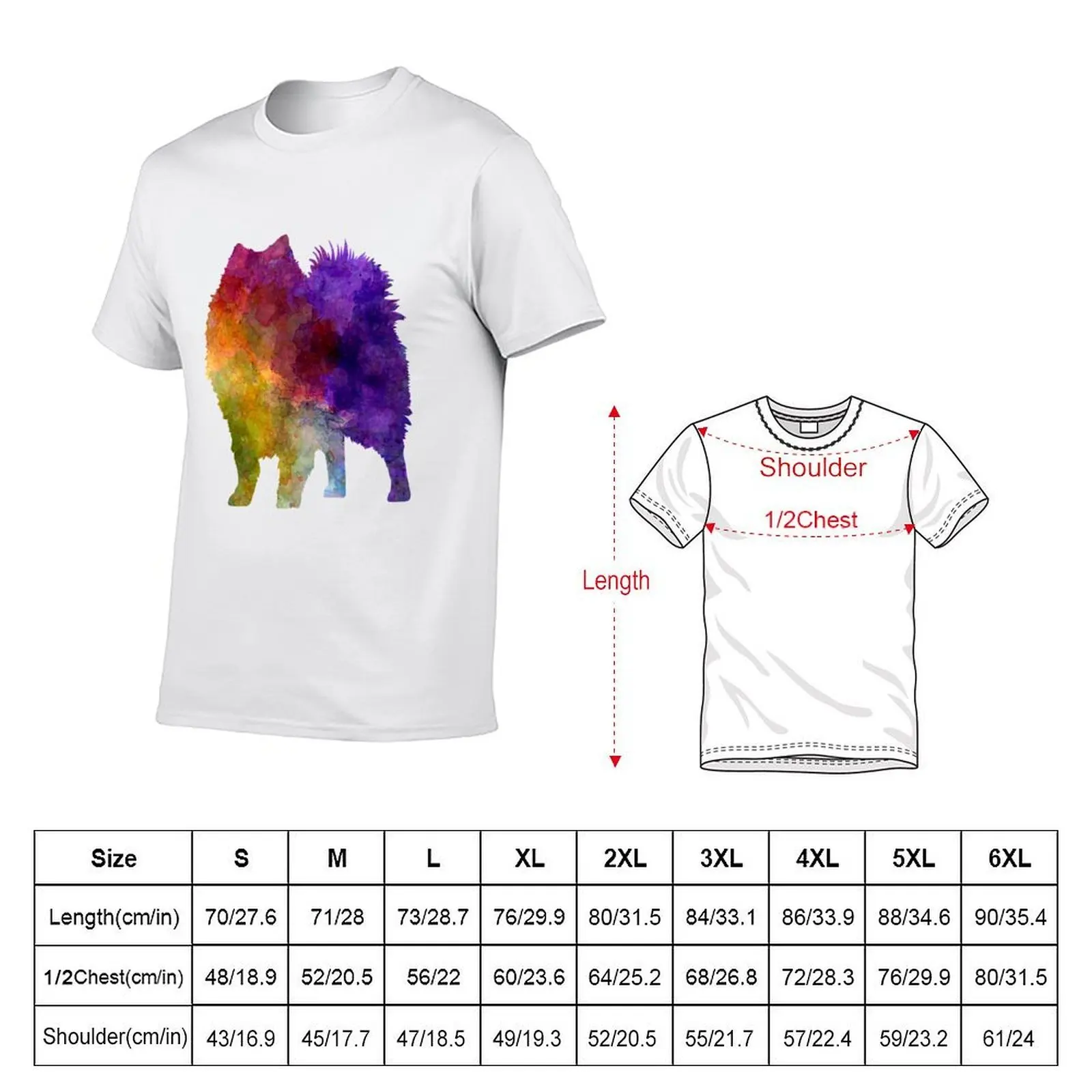 Japanese Spitz in watercolor T-Shirt Louboutins graphic t shirts outfits for men