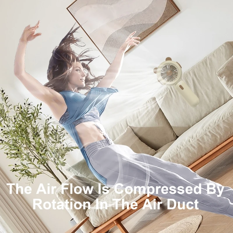 Quạt cầm tay Quạt để bàn AA chạy bằng pin động Quạt mini bỏ túi 3 tốc độ Dropshipping