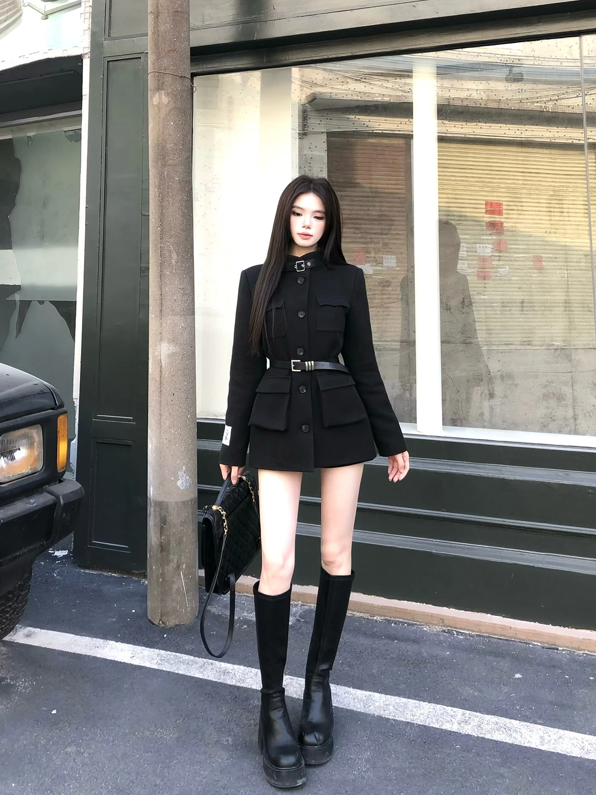 Wahju casaco de lã f, casaco de lã britânico legal para inverno, emaecimento, novo design de moda, manga crida, g...