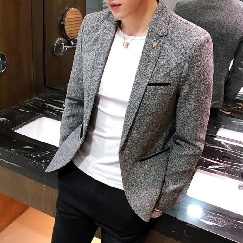 2023 Men Suit Jacket Casual Blazers Men Formal Jacket Popular Design Men Dress Suit Coats Business Mens Blazer Plus Size S-4XL