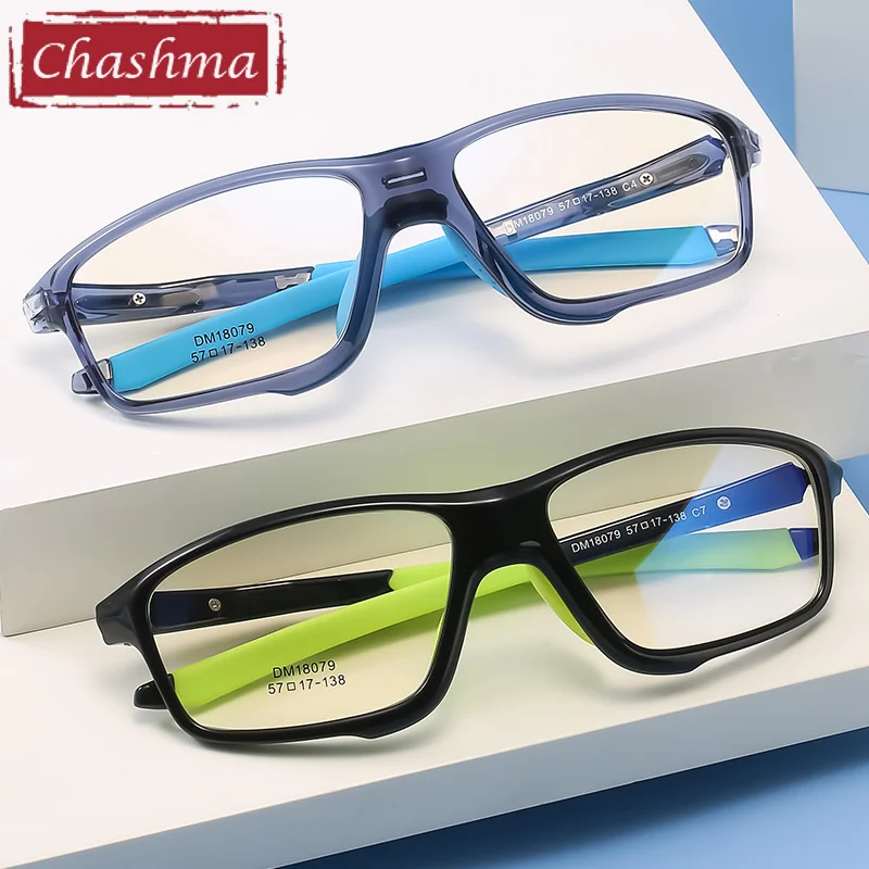 Chashma Ultra Light Glasses Frame Men Sport Spectacle Women Teens Prescription RX Lenses TR90 Flexible Student Eyewear for Male