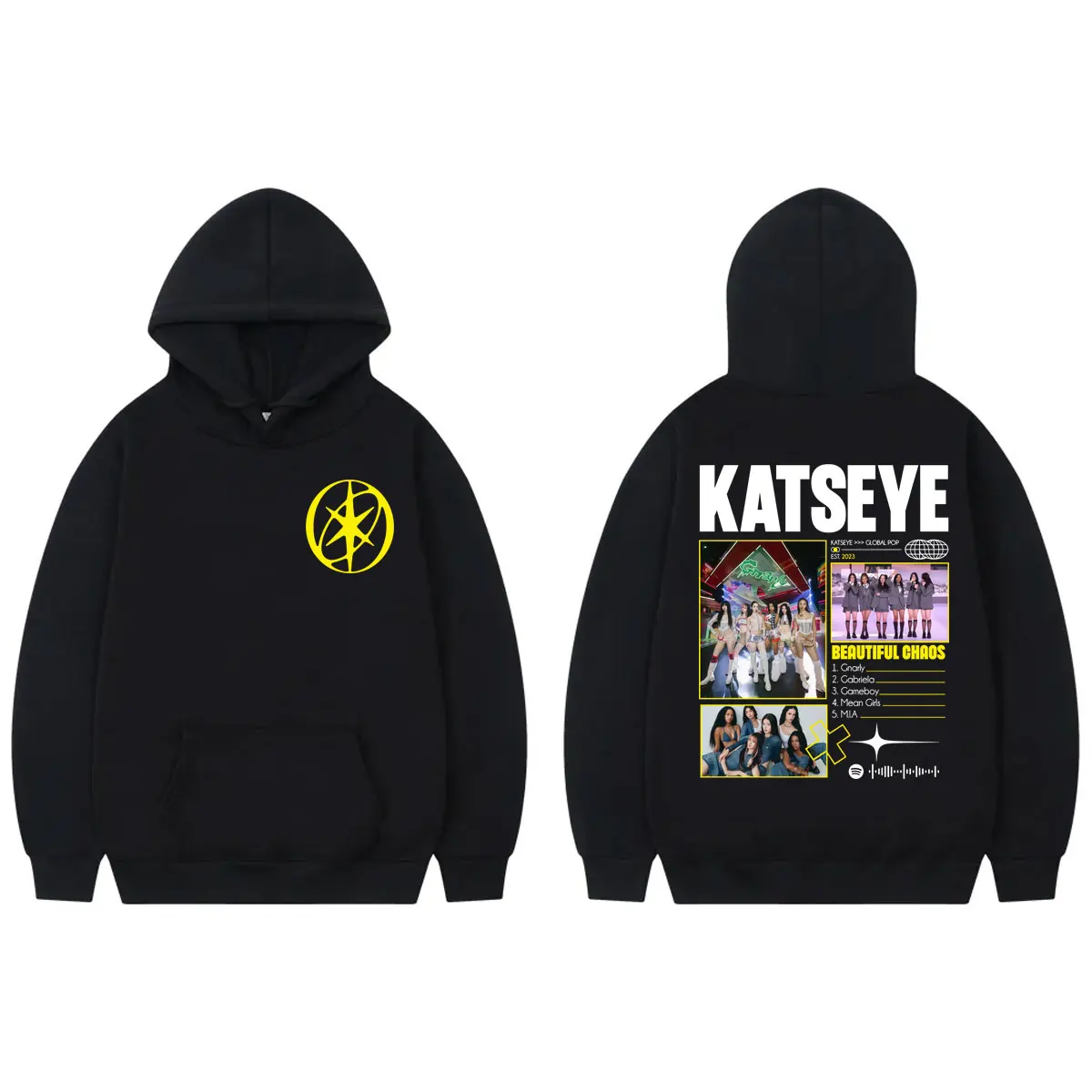 

Korean Band Katseye Graphic Hoodie Harajuku Kpop Pop Music Hooded Sweatshirts Men's Women's Casual Fashion Oversized Pullovers
