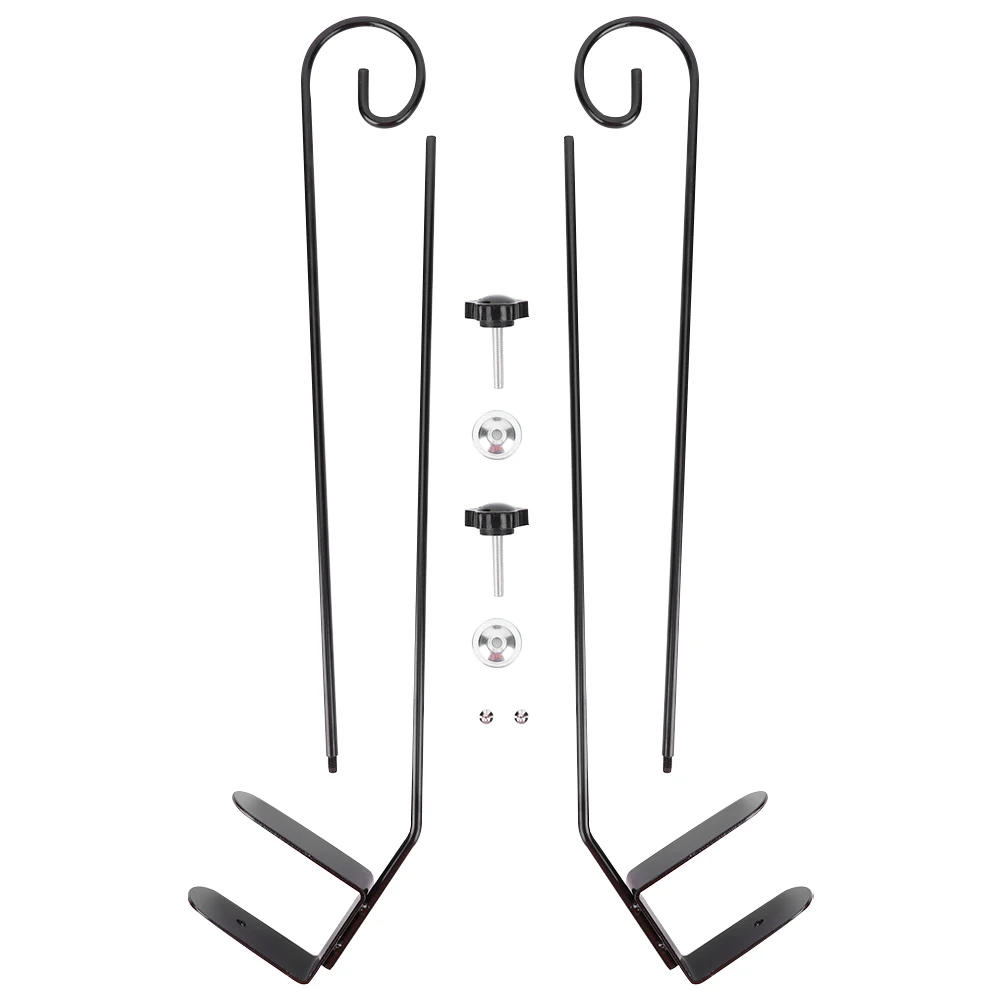 

2 Pcs Extended Fence Deck Hook 360 Degree Rotary Heavy Duty Bird Feeder Hook Deck Mounted Hook for Hanging Bird Feeders Plants