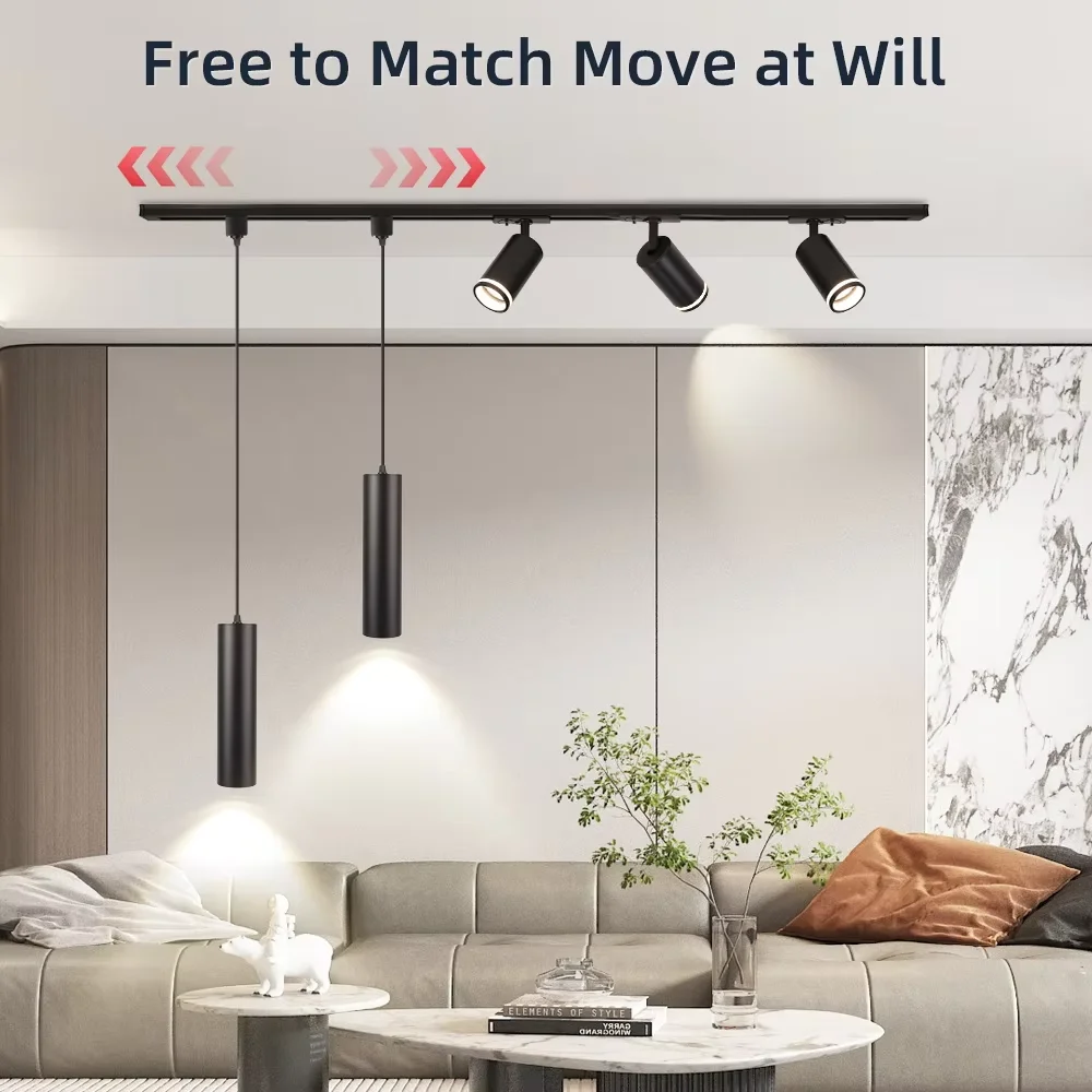 Led أضواء المسارات GU10 الأضواء 110 فولت 220 فولت المسار قلادة داخلي للمنزل ديكور المطبخ غرفة نوم تجهيزات الإضاءة السقف المسار الإضاءة