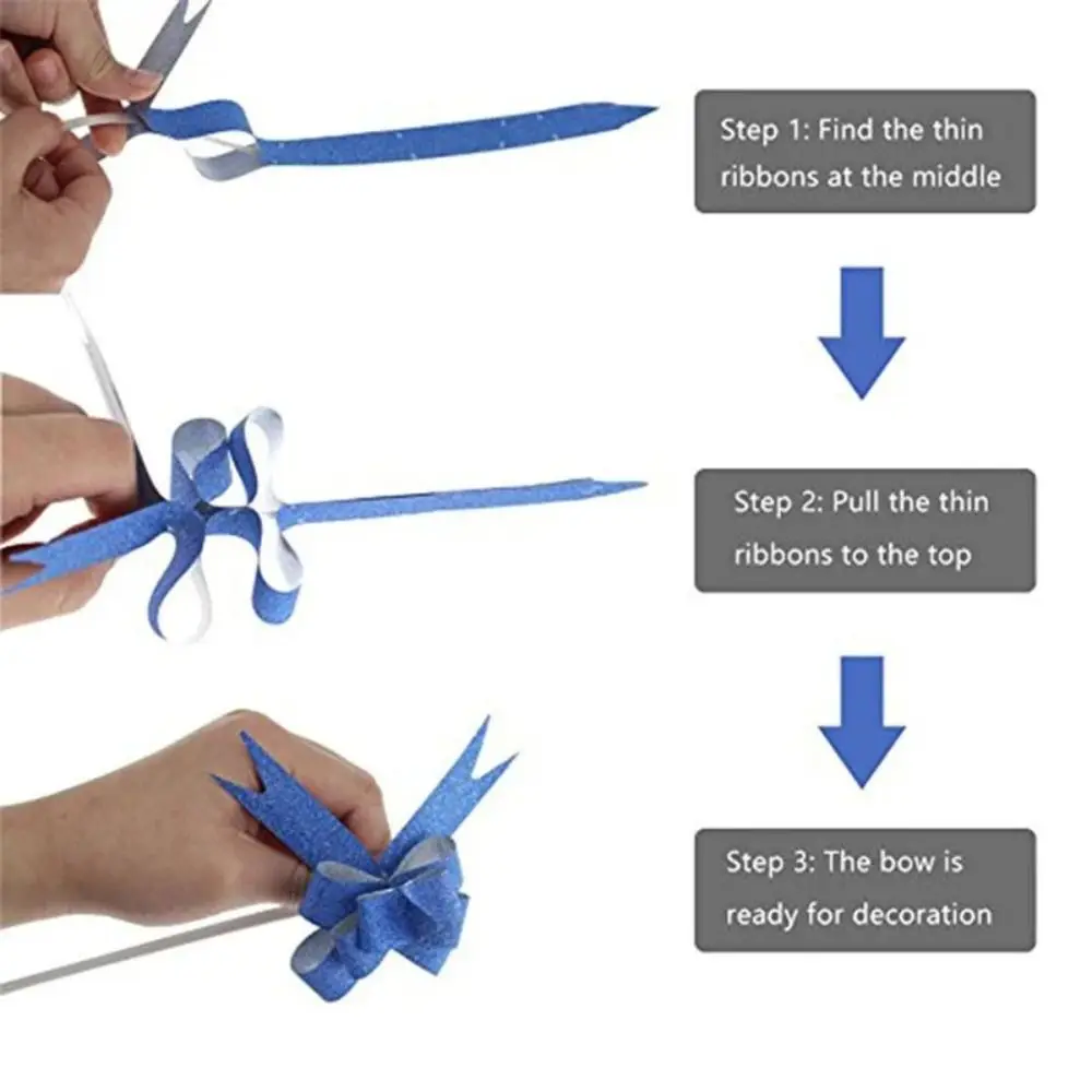 10Pcs Bowknots Ribbons For Gift Wrappers Wedding Birthday Party Pull Bow Knot Ribbon Christmas Gift Wrapping Ribbons Decoration