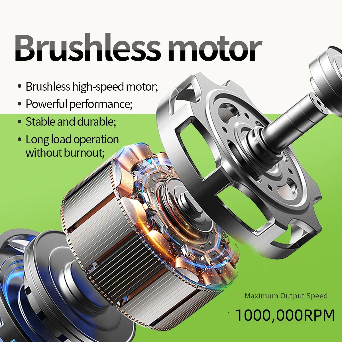 

1000000RPM Electric Air Blower Turbo Jet Fan Brushless Motor High-Speed Turbo Violent Fan USB Rechargeable Powerful Dust Blower