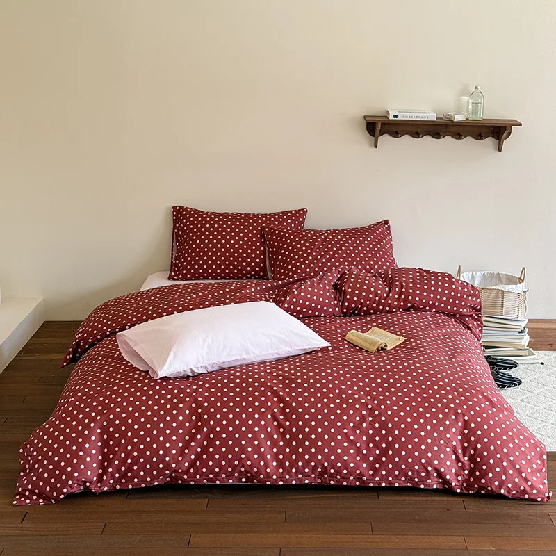 1pc 100% Cotton Polka Dot Printed Comforter Cover Single/Queen housse de couett Soft Duvet Cover Pure Cotton capa de edredom