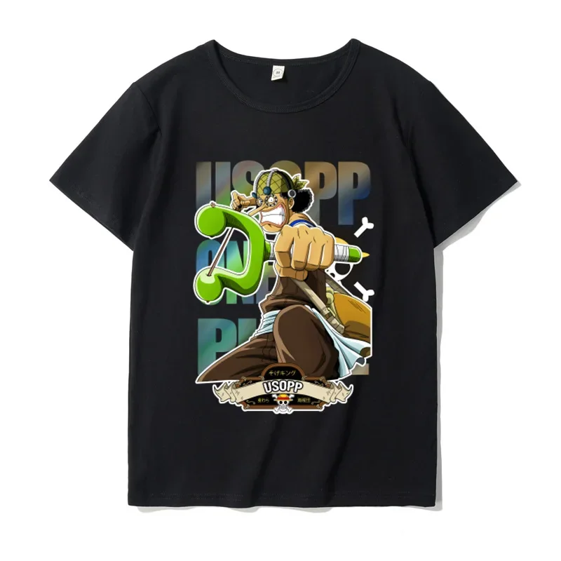 ONE PIECE Anime T-shirt Men Short Sleeve Summer Print Cartoon Luffy Ace Zoro Cotton Casual Street Large Size Top Clothing Gift