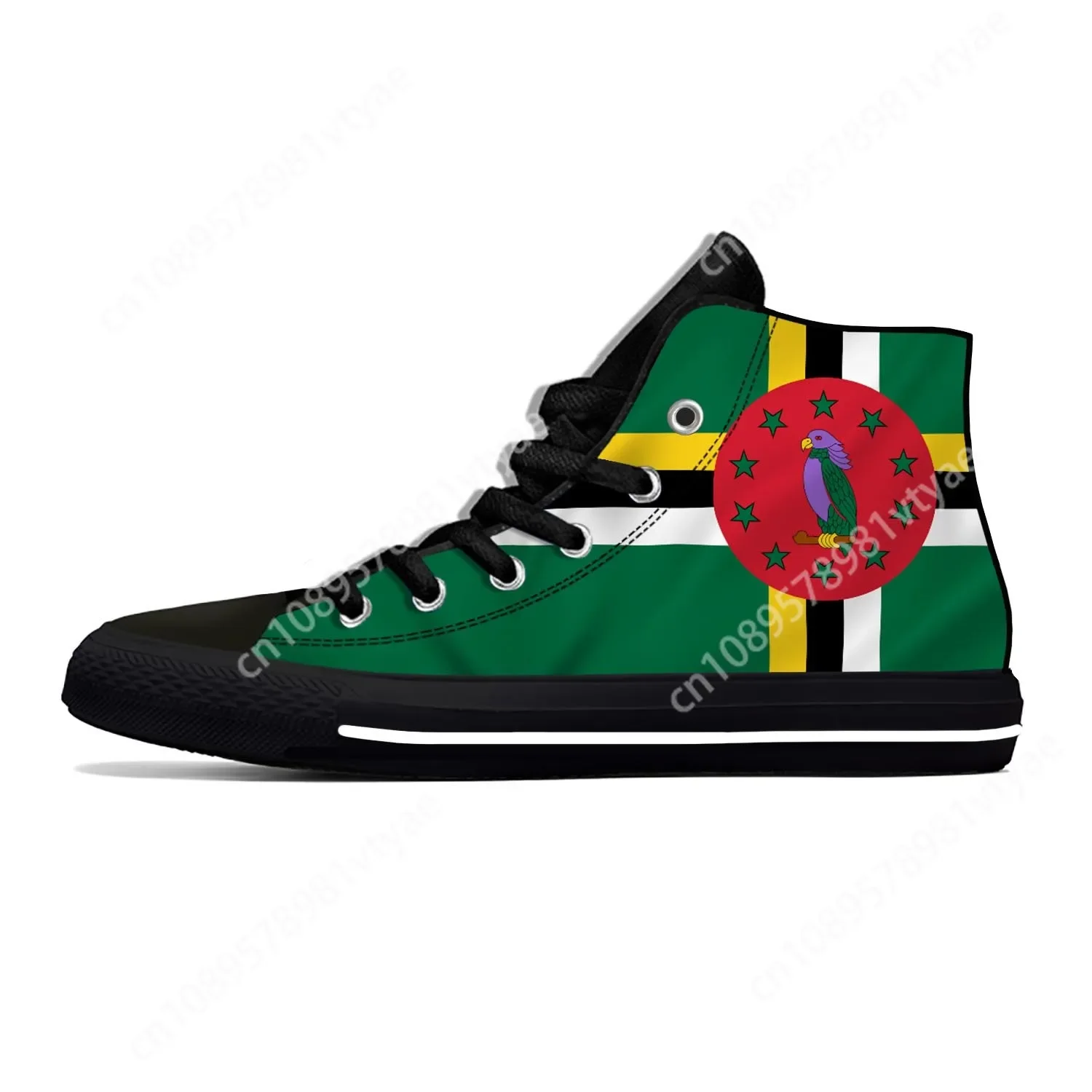 

Dominica Dominican Flag Patriotic Pride Fashion Casual Cloth Shoes High Top Comfortable Breathable 3D Print Men Women Sneakers