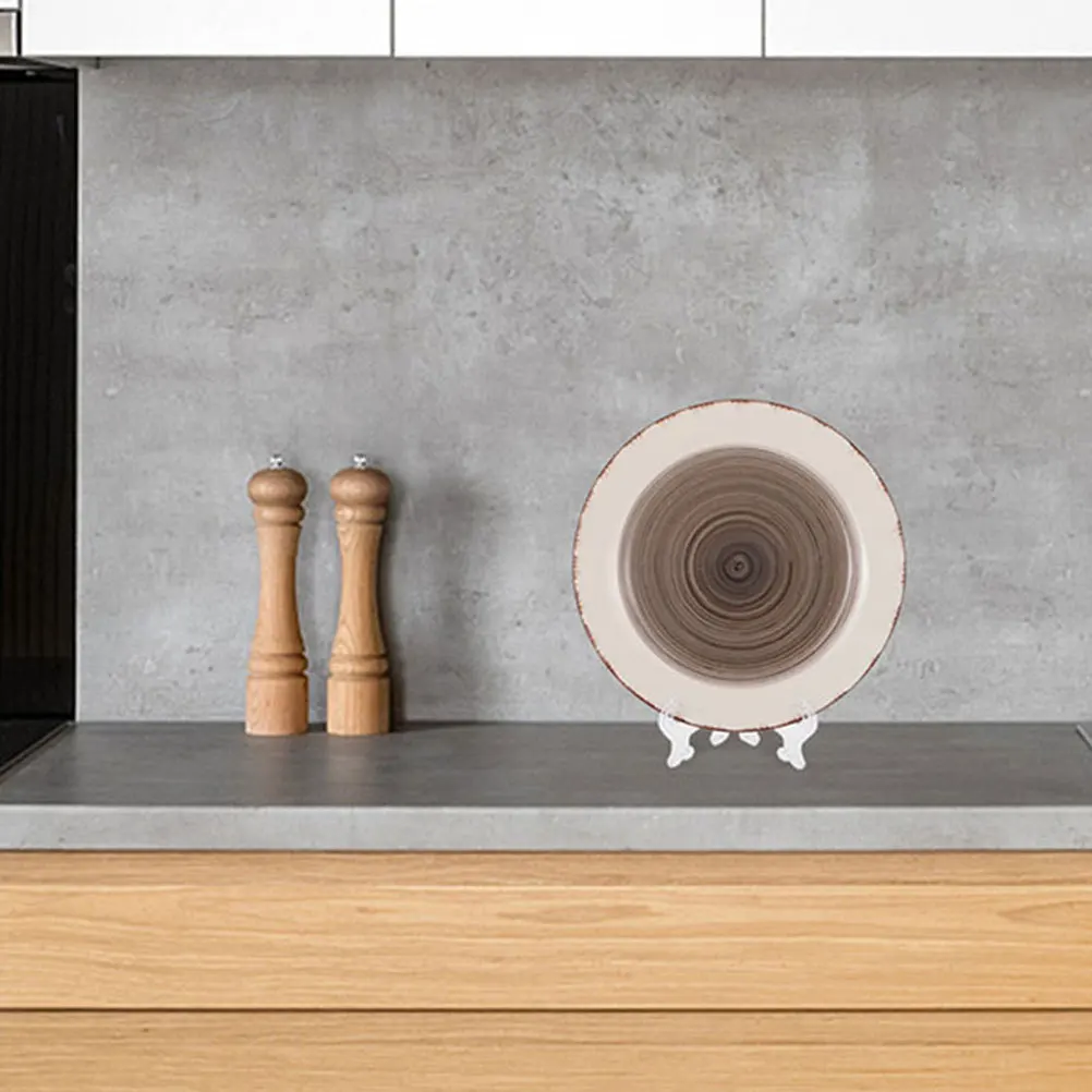 24개 투명 이젤 스탠드 클리어 플라스틱 5인치 사진 홀더 디스플레이 랙 가정 사무실 장식용 플레이트 프레임 데스크탑