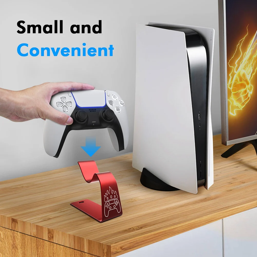 حامل مكتب لملحقات لوحة الألعاب لجهاز تحكم PS5 باللون الأحمر