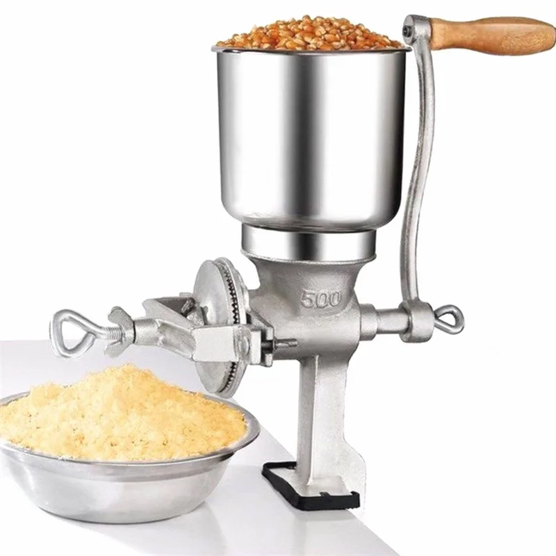 Cast Iron Manual Grinder, Household Hand Mill for Herbs, Corn, Grains & Walnuts, Multi-purpose Pulverizer