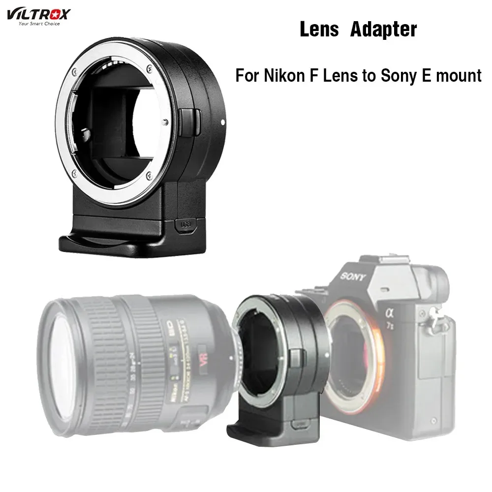 Viltrox NF-E1 AF Auto Focus EXIF Signal Lens Adapter Ring Tube For Nikon F lens to for Sony E mount A9 A7III A6500 A6000 Camera