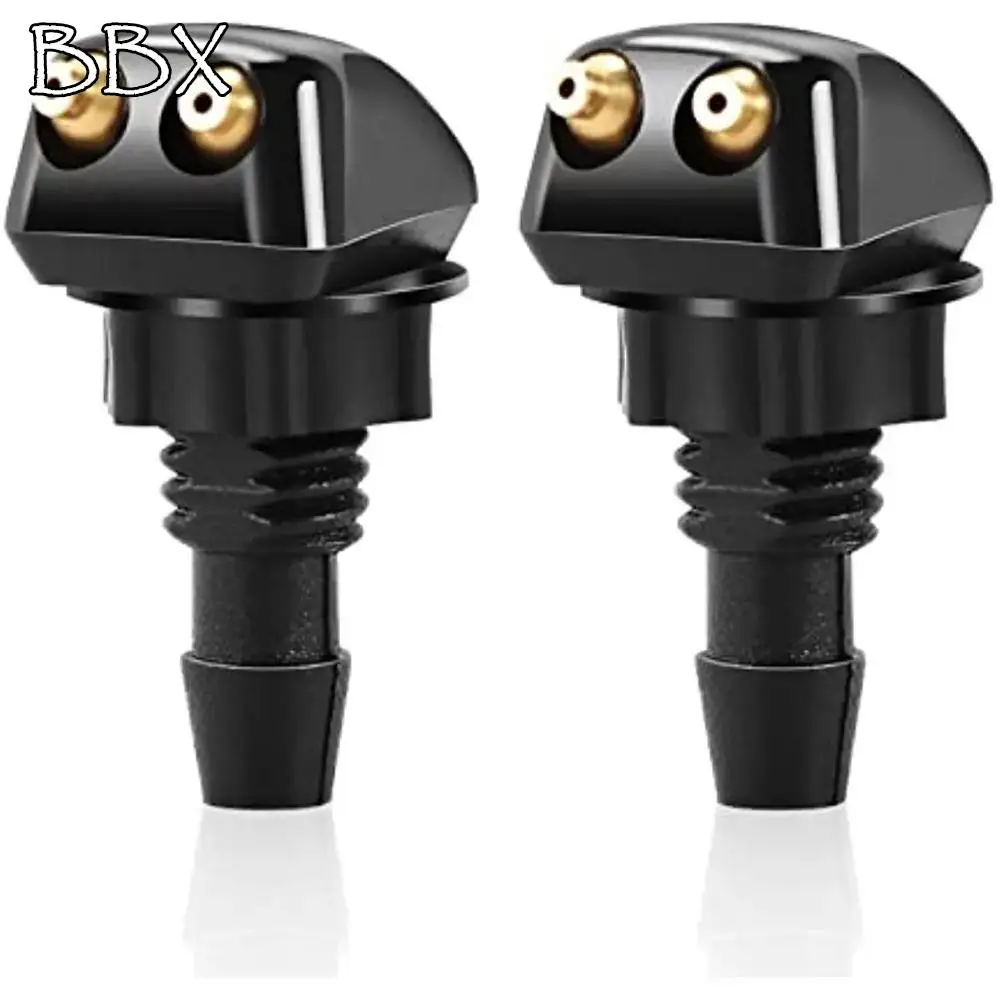 

12 Pcs Dual Holes Car Windshield Wiper Spray Nozzle Replacement Nozzle with Washer Wiper Water Spray Jet Adjustable Waterproof