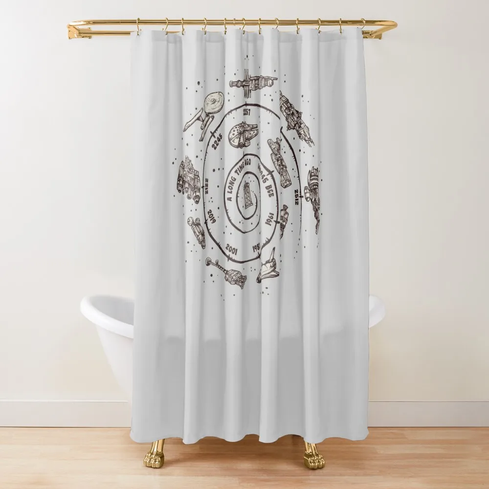 

Timeline Shower Curtain Funny Shower Bathroom Showers Shower Set Washable Waterproof Fabric Curtain