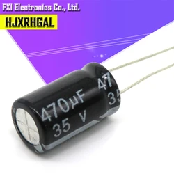 10PCS  35V470UF 10*17mm 470UF 35V 10*17 Electrolytic capacitor New original