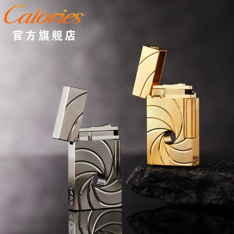 

Новая уникальная высококачественная атмосферная латунная зажигалка с колпачком-колёсиком и бутановым газом, боковая зажигка, элитный подарок для мужчин