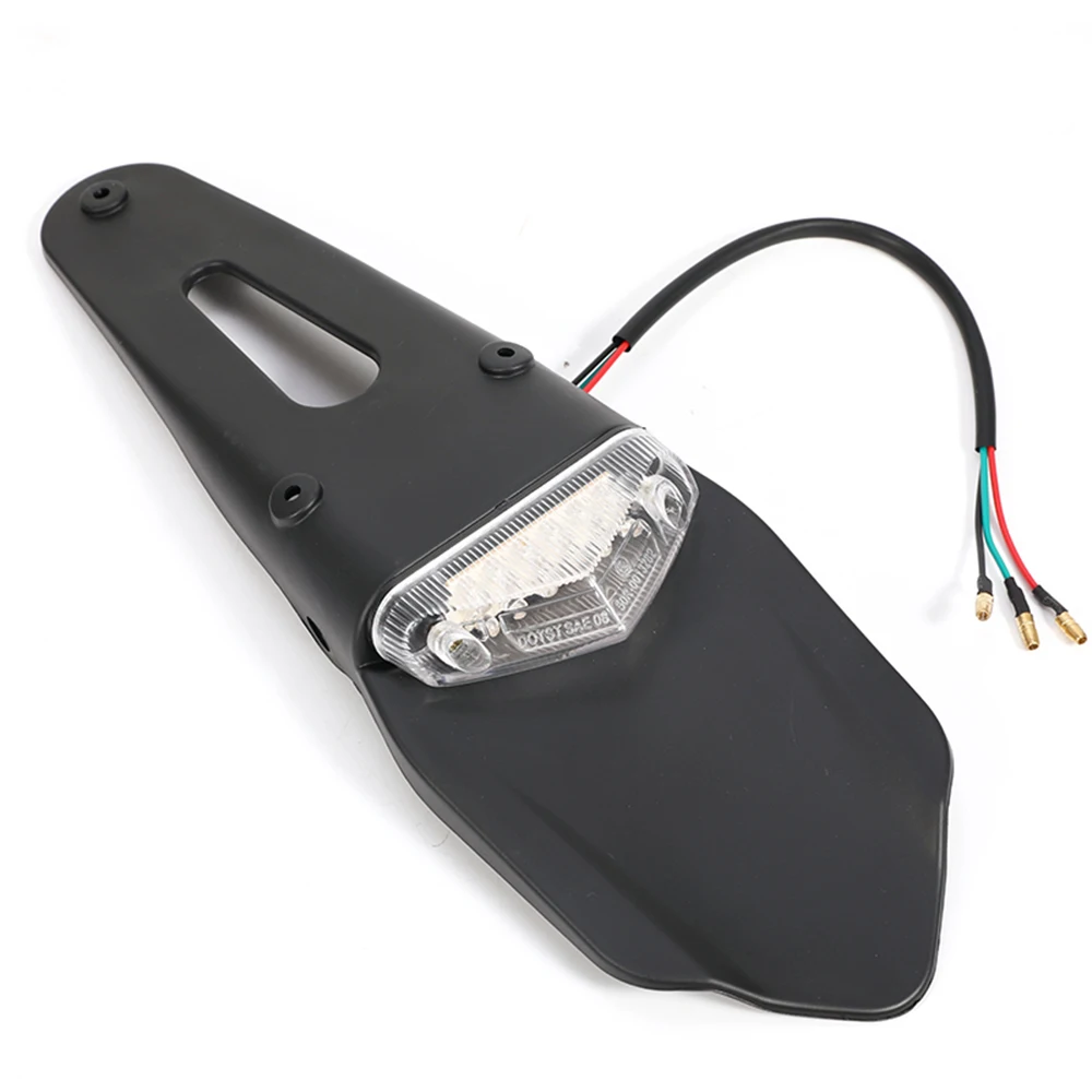Motorcycle Rear Fender With 12V LED Taillight Brake Lamp Universal Fit For SUZUKI HUSQVARNA DRZ40 TE250 RMZ250 TE300 RMZ450
