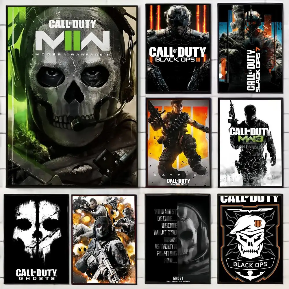 Game C-Call of duty Painting Calligraphy Stylish Wall Art Poster, Bedroom Living Room Home Decor Gift
