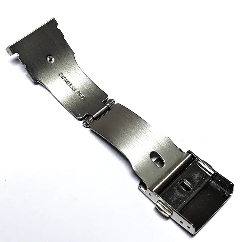 High Quality 304 Stainless Steel Brushed Watch Buckle 18mm 20mm 22mm Double Press Folding Clasp Matte Universal Band Accessories