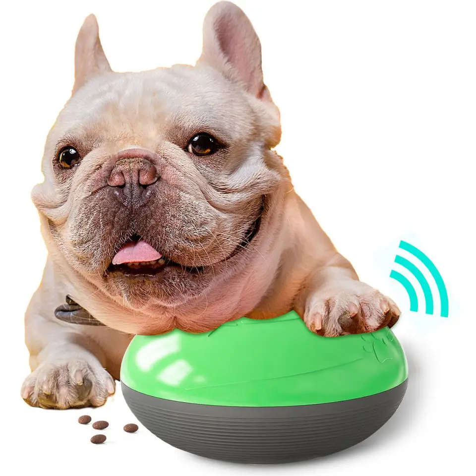 

MEOWS Dog Training Toy Soft Oblate Dispense Food With Sound To Agility For Play Fun Get Snack Reward Pet Chew