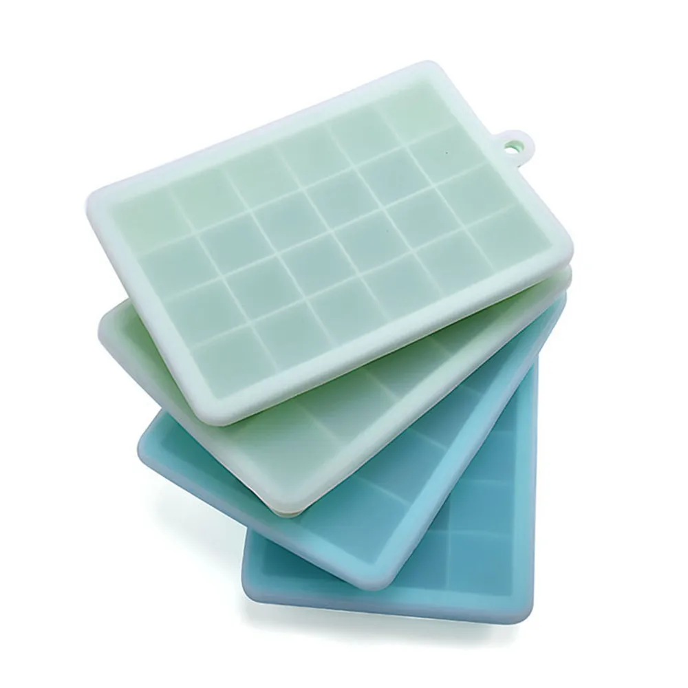 15/24 food-grade covered ice machine tray silicon gel mold cube large grid kitchen tools